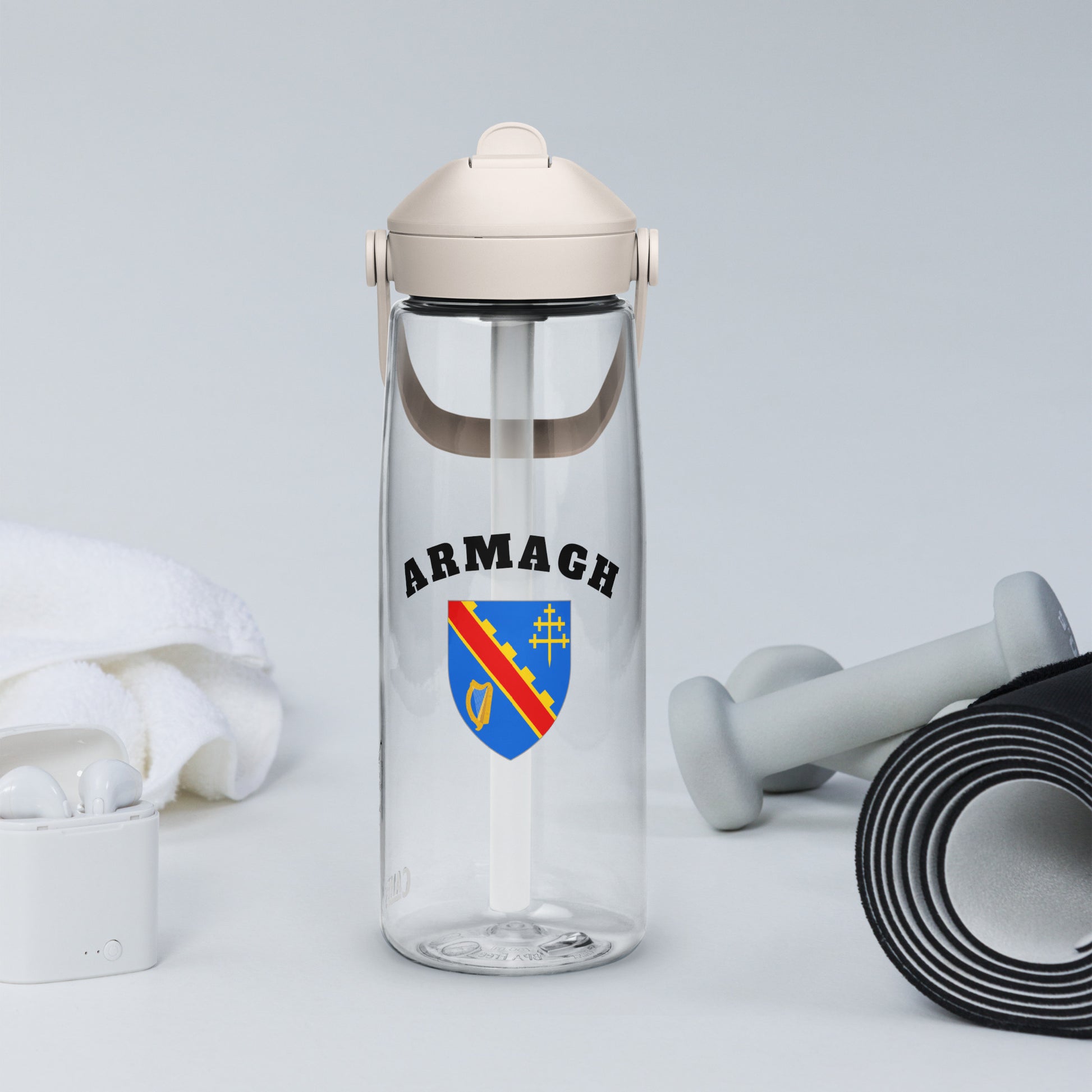 County Armagh–Inspired Flip Straw Water Bottle | Irish Heritage – 739ml (25oz)-The Hurlers Bag
