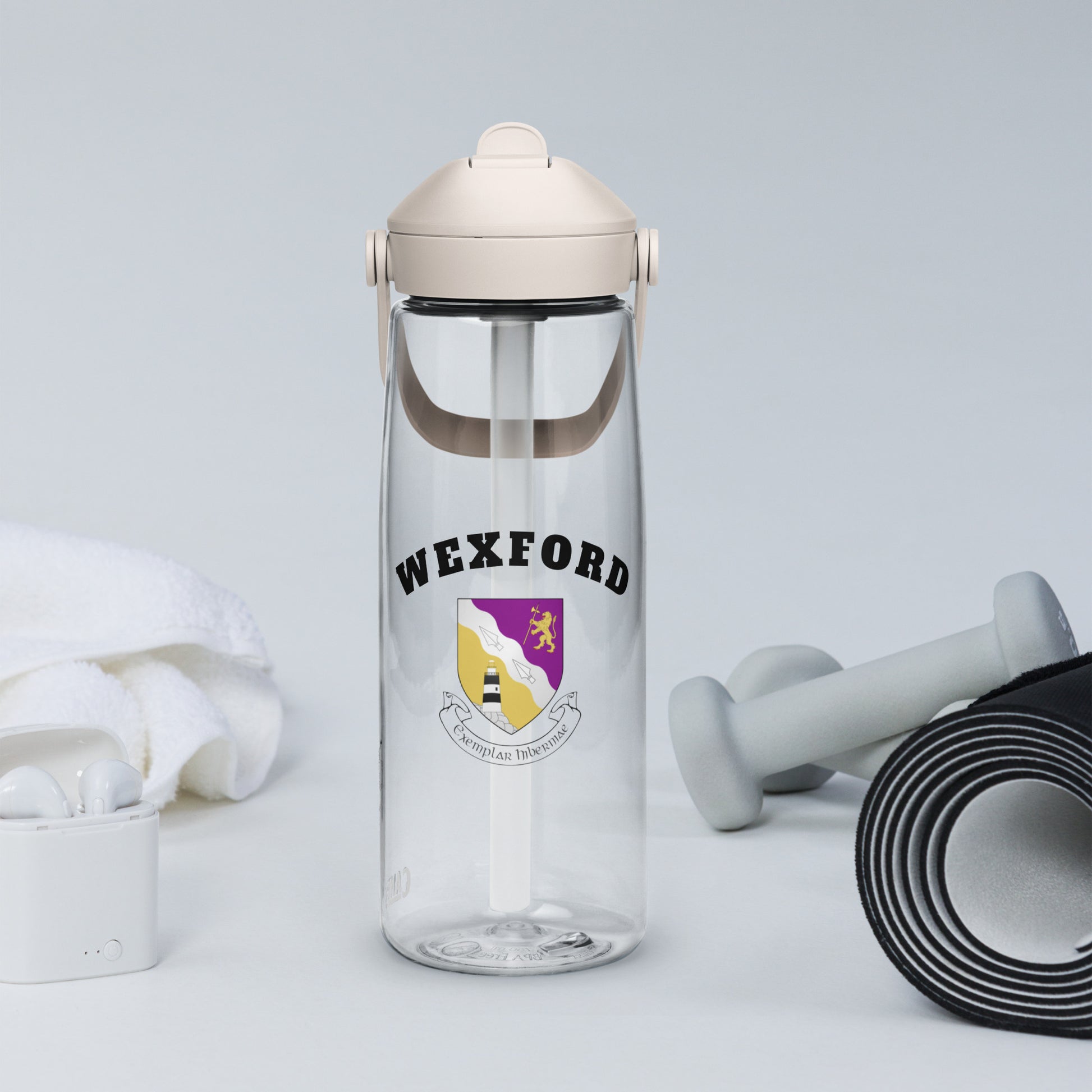 County Wexford–Inspired Flip Straw Water Bottle | Irish Heritage – 739ml-The Hurlers Bag