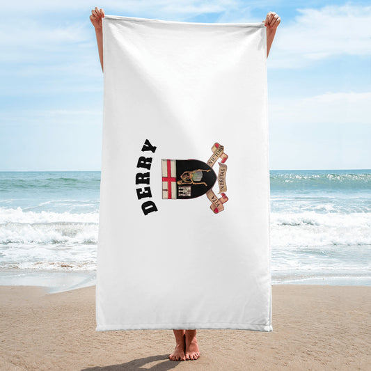 Derry County-Inspired Towel – The Maiden County – Crest & Colours-The Hurlers Bag