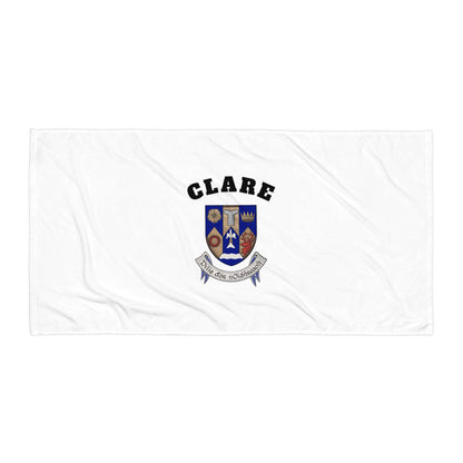 Clare County-Inspired Towel – The Banner County – Crest & CLARE Block Text | County Threads-The Hurlers Bag