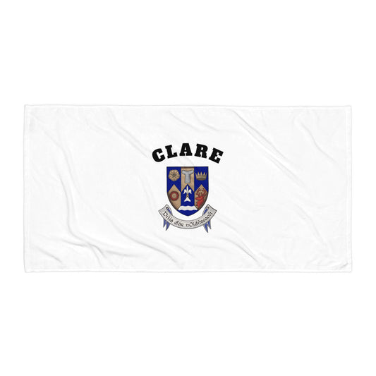 Clare County-Inspired Towel – The Banner County – Crest & CLARE Block Text | County Threads-The Hurlers Bag