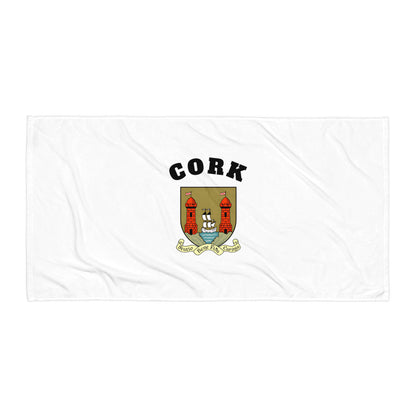 Cork County-Inspired Towel – The Rebel County – Crest & CORK Block Text | County Threads-The Hurlers Bag