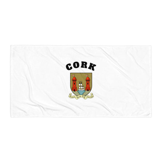 Cork County-Inspired Towel – The Rebel County – Crest & CORK Block Text | County Threads-The Hurlers Bag