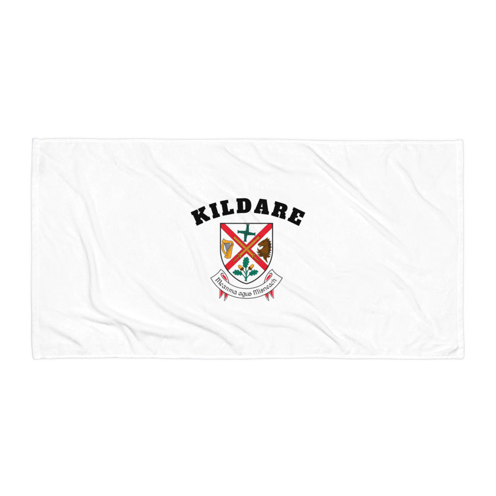 Kildare County-Inspired Towel – The Lilywhites – County Crest & Colours-The Hurlers Bag