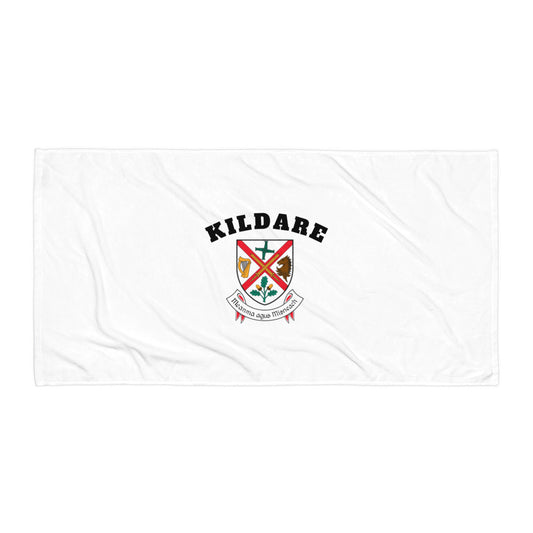 Kildare County-Inspired Towel – The Lilywhites – County Crest & Colours-The Hurlers Bag