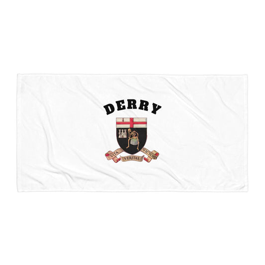 Derry County-Inspired Towel – The Maiden County – Crest & Colours-The Hurlers Bag
